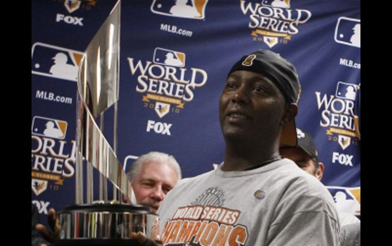Edgar Rentería fue nombrado jugador más valioso de la Serie Mundial de Beisbol del 2010. AP  /