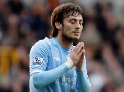 El jugador del Manchester City David Silva espera que su equipo pueda triunfar en el duelo ante el Lech Poznan. AP  /