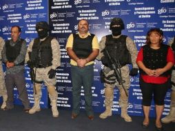 La PGJE presentó este martes a cuatro integrantes de una banda de secuestradores que encabezaba Genaro Jiménez Guardado. EL UNIVERSAL  /