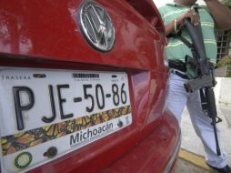 Vehículo en el que viajaban los michoacanos levantados en Acapulco. EFE  /