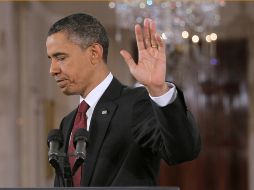 Barack Obama, en el Salón Oeste de la Casa Blanca, en Washington. AP  /