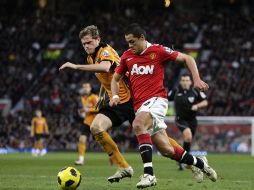 Javier 'Chicharito' Hernández jugó los 90 minutos del duelo contra el Wolverhampton. AP  /