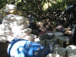 En el inmueble fueron asegurados 150 kilogramos de una sustancia cristalina, llamada Afa. ESPECIAL  /