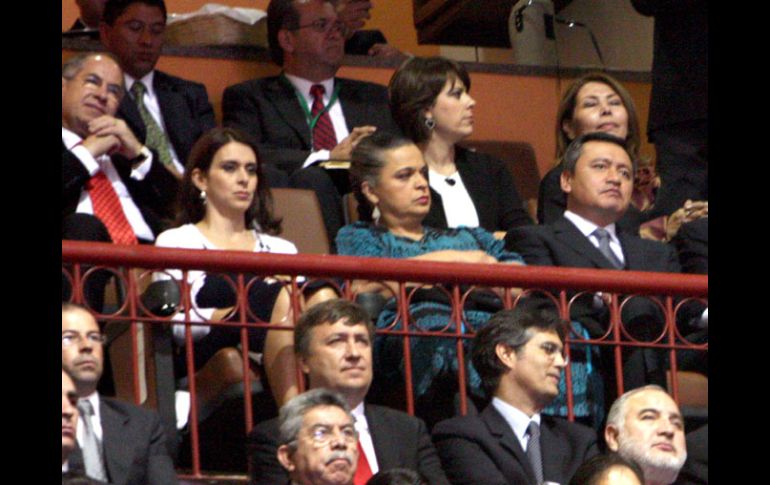 Beatriz Paredes (centro) recordó las dificultades por las que atraviesa el campo nacional, como la descapitalización. NTX  /