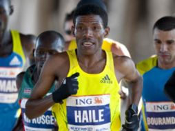 Haile Gebrselassie durante el maratón de Nueva York. AP  /