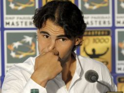 Rafael Nadal durante una conferencia de prensa. EFE  /