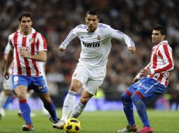 Cristiano Ronaldo en su duelo frente el Atlético Madrid. AFP  /