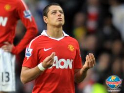 El jugador mexicano Javier Hernández en el duelo de la Premier ante Wolverhampton. AFP  /
