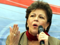 Cecilia Romero de visita en León, Guanajuato, donde se reunió con consejeros de su partido. EL UNIVERSAL  /