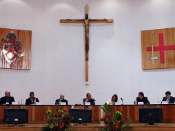 El Presidente Calderón en la reunión con integrantes del episcopado. NTX  /