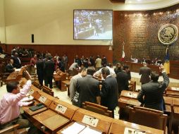 Aspecto de una sesión en el Congreso del Estado, en donde es común la distracción en los diputados. ARCHIVO  /