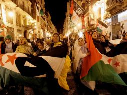 Las protestas por el desalojo del campamento saharaui continúan. EFE  /