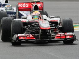 El piloto británico arrancó con el mejor tiempo en el GP de Abu Dhabi. EFE  /