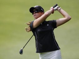 Paula Creamer durante la ronda de este viernes, que cerró con un score de 66. AFP  /