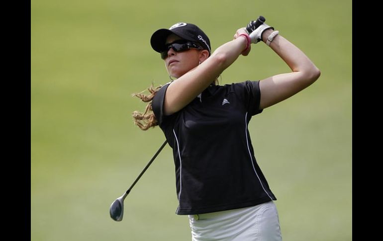 Paula Creamer durante la ronda de este viernes, que cerró con un score de 66. AFP  /