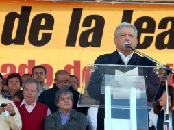 Andrés Manuel López Obrador encabezó el último acto de proselitismo en la Plaza Cívica de la Ciudad de Toluca. NTX  /