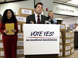 Andrew Myers, responsable de la campaña para la legalización del enervante, en Phoenix. AP  /