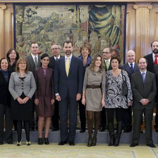 Los príncipes de Asturias reciben a periodista mexicana