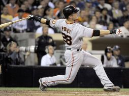Buster Posey colaboró en gran medida para que los Gigantes de San Francisco ganaran su primera Serie Mundial. AP  /