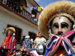 La fiesta de los parachicos se celebra en el mes de enero en Chiapa de Corzo, Chiapas. EFE  /