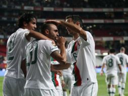 Los jugadores de Portugal disfrutando su victoria ante la Selección de España. REUTERS  /