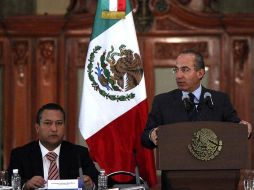 El presidente Felipe Calderón y el secretario de Gobernación, en la XXIX Sesión del Consejo Nacional de Seguridad Pública. EL UNIVERSAL  /