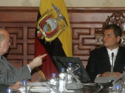Rafael Correa, presidente de Ecuador, dispuesto a defender a su país. ARCHIVO  /