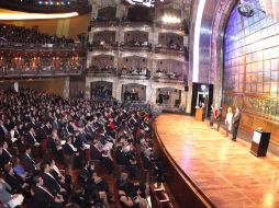 Ceremonia de apertura de la Sala Principal de Palacio de Bellas Artes, la noche del viernes.EL UNIVERSAL  /
