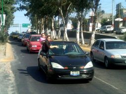 Aspecto de la vialidad en la zona de la manifestación. M. MENDOZA  /