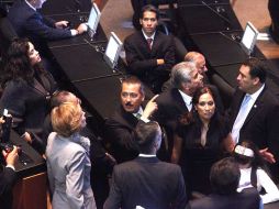 Beltrones (centro) reconoció que organizaciones sociales y civiles y políticos deben actuar bajo el ámbito de sus responsabilidades.SUN  /