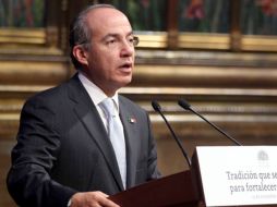 El Presidente de la República Felipe Calderón Hinojosa, en el Palacio de Bellas Artes. NTX  /