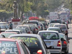 La caravana fue desde la carretera a Zapotlanejo hasta el Centro de Tonalá. S. NÚÑEZ  /