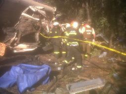 Imagen del accidente en Autopista del Sol, en Chile, difundida por Christian Herren, vía Twitter. ESPECIAL  /