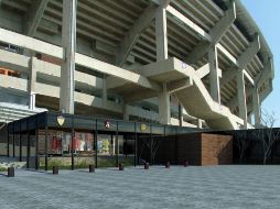 Foto de la maqueta de cómo quedaría el museo, a un costado de la puerta uno. CORTESÍA CLUBES UNIDOS  /