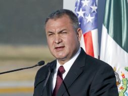 García Luna participó en la recepción de tres helicópteros de Estados Unidos como parte de la Iniciativa Mérida. NOTIMEX  /