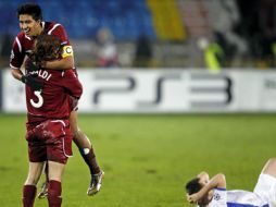 Christian Novoa fue el autor del gol que le dio la victoria al conjunto ruso en la Champions League. EFE  /
