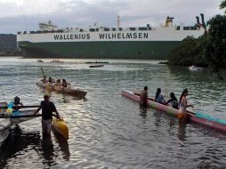 El Canal de Panamá está en proceso de ampliación.  /