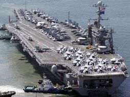 El portaaviones estadounidense “USS George Washington” con capacidad para transportar a 75 aviones y a seis mil efectivos. REUTERS  /