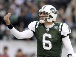 Mark Sánchez de los Jets de Nueva York en el duelo frente a Texas. EFE  /