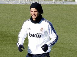 El jugador portugués Cristiano Ronaldo en un entrenamiento. EFE  /