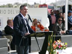 Jorge Vergara estuvo en el arranque de la construcción del Centro Comunitario en Tlajomulco. E. PACHECO  /