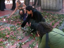 Fuera del Palacio de Justicia de Cuernavaca, Morelos, varios organismos se manifestaron contra el maltrato a las mujeres. EL UNIVERSAL  /