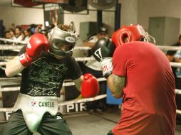 El Canelo Álvarez (izq) defenderá su cetro del CMB ante el peleador sudafricano Lovemore N’du. M. FREYRIA  /