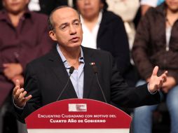 El Presidente Felipe Calderón rescató las fortalezas de su Gobierno. NTX  /
