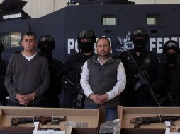 La Policía Federal presenta a Arturo Gallegos Castrellón, alias ‘‘El Farmero’’. EL UNIVERSAL  /