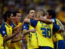 Los jugadores del América durante el torneo Apertuta2010. JAMMEDIA  /
