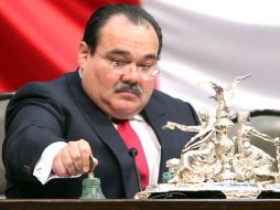 Carlos Ramírez Marín, presidente de la Mesa Directiva, durante la sesión ordinaria de la Cámara baja. EL UNIVERSAL  /