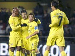 El Villarreal demostró que en el Madrigal es uno de los equipos más fuertes de Europa. EFE  /