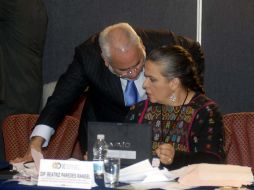 Paredes, en la reunión de la Comisión Parlamentaria México-Unión Europea. NTX  /