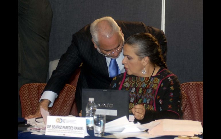 Paredes, en la reunión de la Comisión Parlamentaria México-Unión Europea. NTX  /